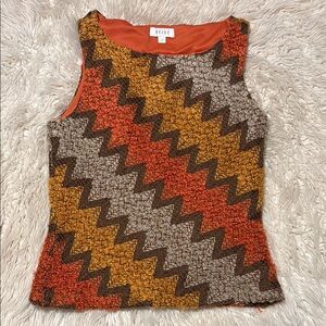 Vintage zig zag tank top